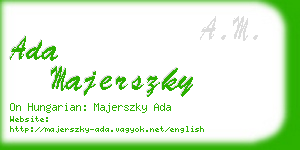 ada majerszky business card